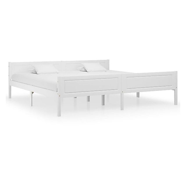 furnicato Bettgestell Massivholzbett Kiefer Weiß 200x200 cm (1-tlg) günstig online kaufen