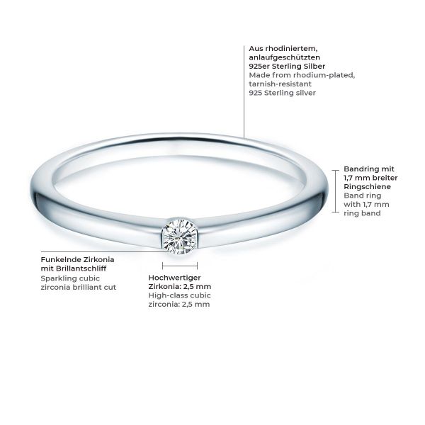 Trilani Silberring silber, mit Zirkonia günstig online kaufen