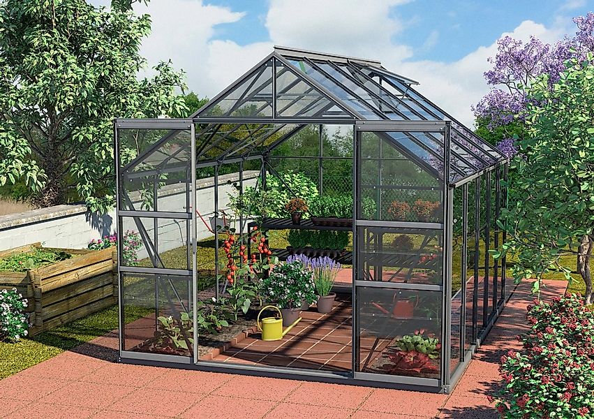 KONIFERA Gewächshaus Calisto 8300, BxTxH: 254 x 317 x 232 cm, 3 mm Wandstär günstig online kaufen