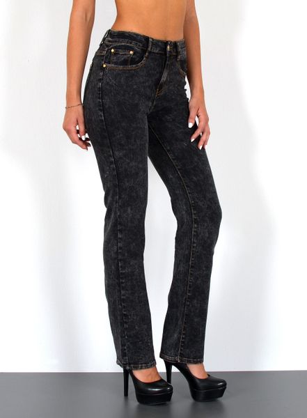 ESRA Straight-Jeans High Waist Damen Jeans günstig online kaufen