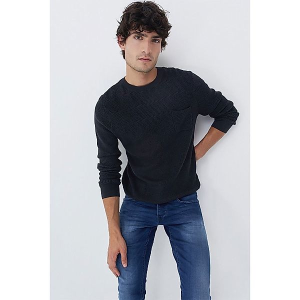 Salsa Jeans 125467-000 / Slim Pullover S Black günstig online kaufen