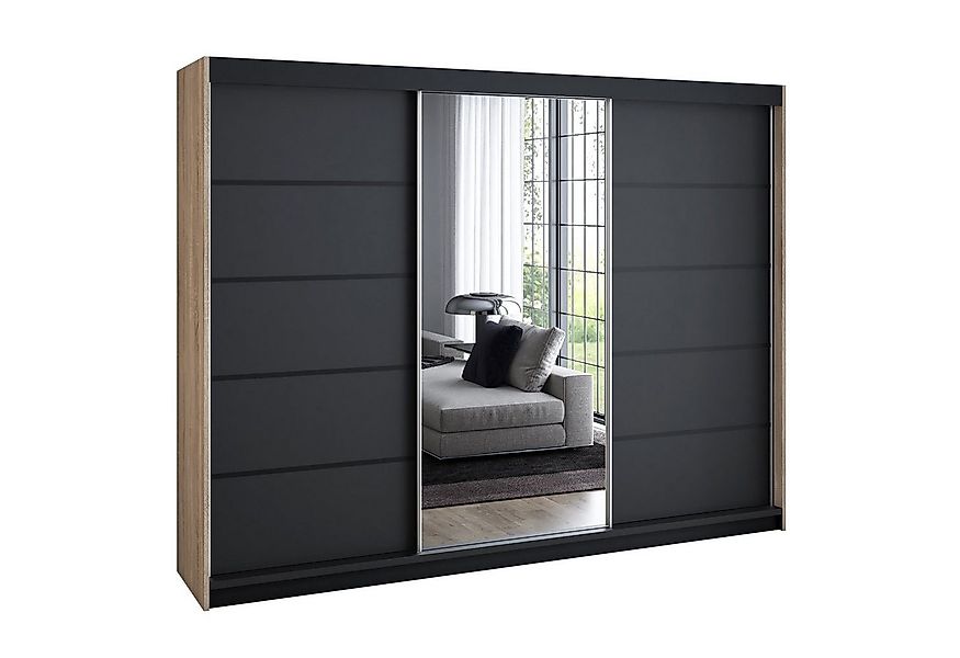 A&J MöbelLand GmbH Schiebetürenschrank VILUNO mit 4 Schubladen und Spiegel günstig online kaufen