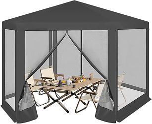 Woltu Pavillon, mit 4 Seitenteilen, 3,8x3,3 günstig online kaufen