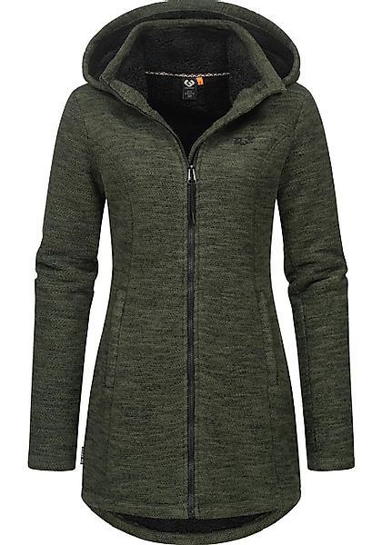 Ragwear Longstrickjacke Leysha Melange Sportliche Kapuzenjacke günstig online kaufen