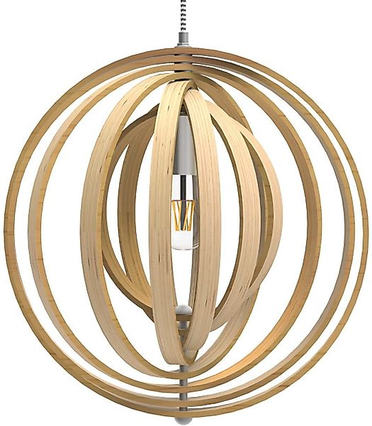 Tomons LED Pendelleuchte Holz im Mobilé-Stil, günstig online kaufen