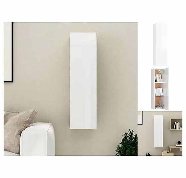 vidaXL TV-Schrank TV-Schrank Hochglanz-Weiß 30,5x30x110 cm Spanplatte Lowbo günstig online kaufen