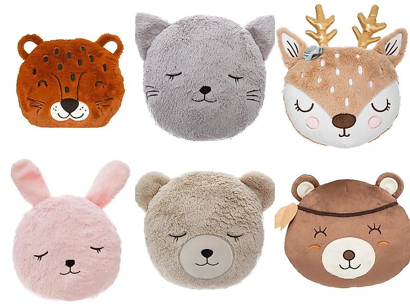 Home-trends24.de Dekokissen Kuschelkissen Kinder Kissen Bär Katze Hase Tige günstig online kaufen