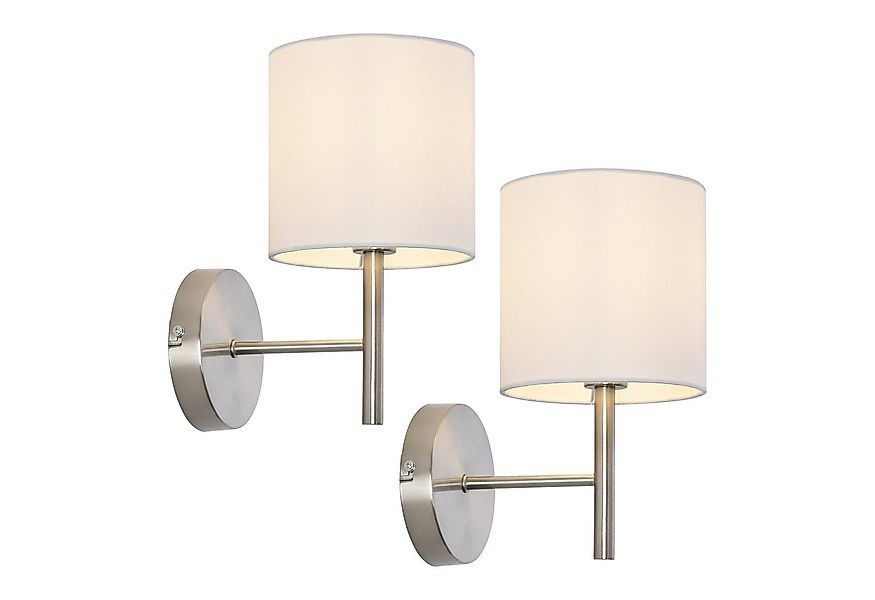 lux.pro Wandleuchte, ohne Leuchtmittel, »Winsford« E14 Metall Textil günstig online kaufen