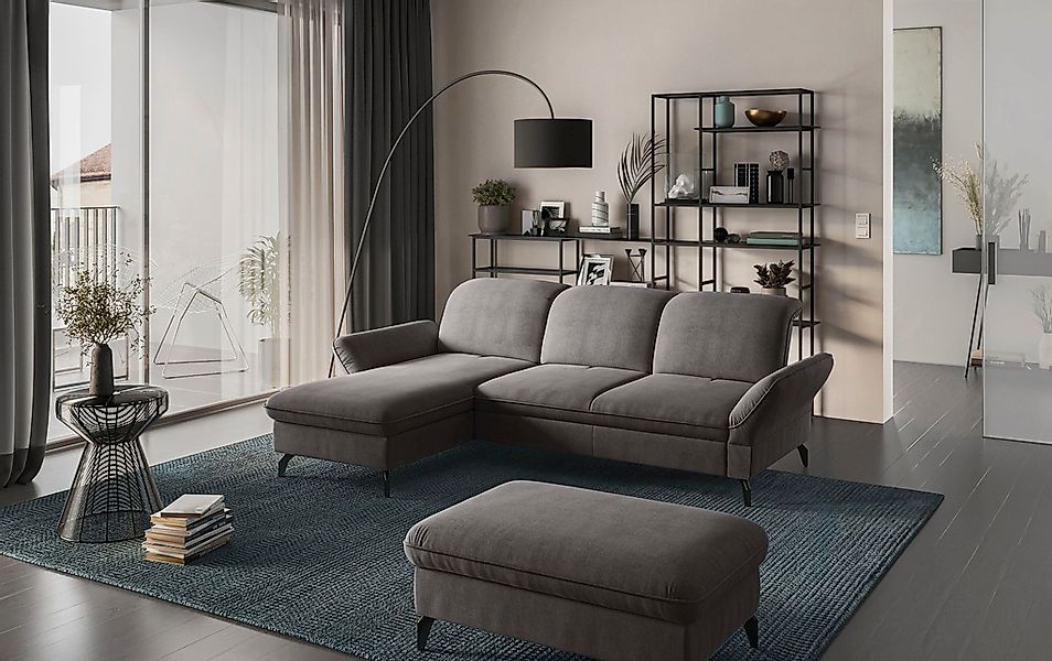 sit&more Ecksofa »Leandro L-Form«, Wahlweise mit Bett-, Kopfteil - und Arml günstig online kaufen