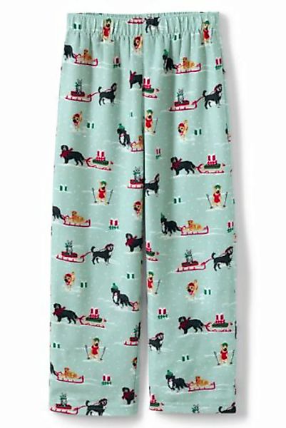 Gemusterte Flanell-Pyjamahose, Größe: 146-152, Grün, Polyester, by Lands' E günstig online kaufen