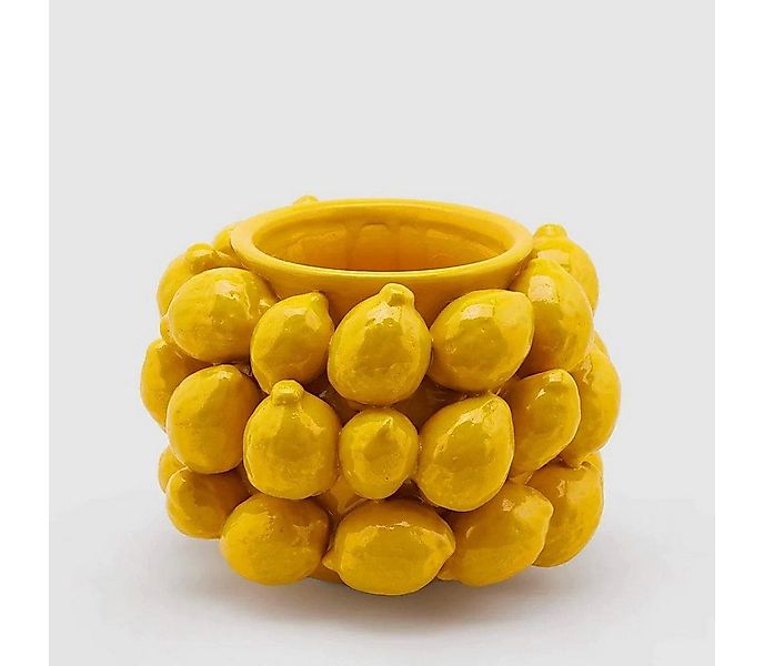 enzo de gasperi Dekovase Zitronenvase - Dekovase mit gelben Zitronen besetz günstig online kaufen