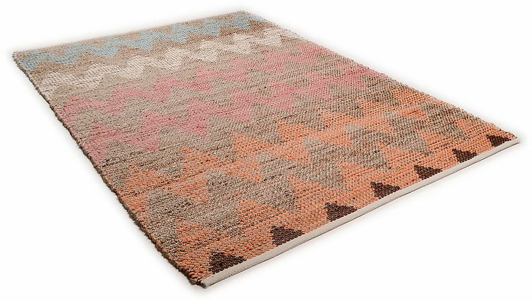 TOM TAILOR HOME Teppich "Pastel Zigzag" rechteckig 7 mm Höhe Flachgewebe, h günstig online kaufen