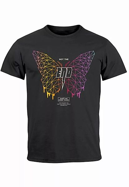 Neverless Print-Shirt Herren T-Shirt Schmetterling Geometric Design Butterl günstig online kaufen