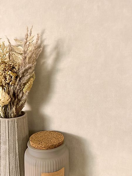 Newroom Vliestapete, Beige Tapete Modern Unifarbe günstig online kaufen