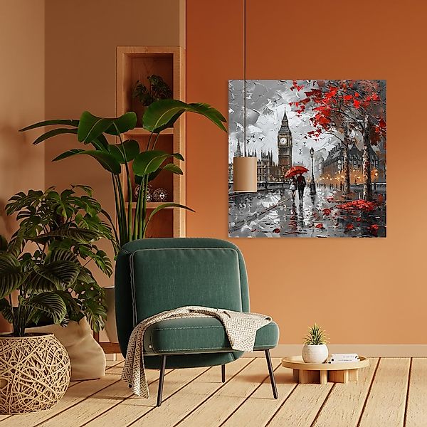 queence Leinwandbild "Big Ben im Herbst", Architektonische Elemente-Bilder günstig online kaufen