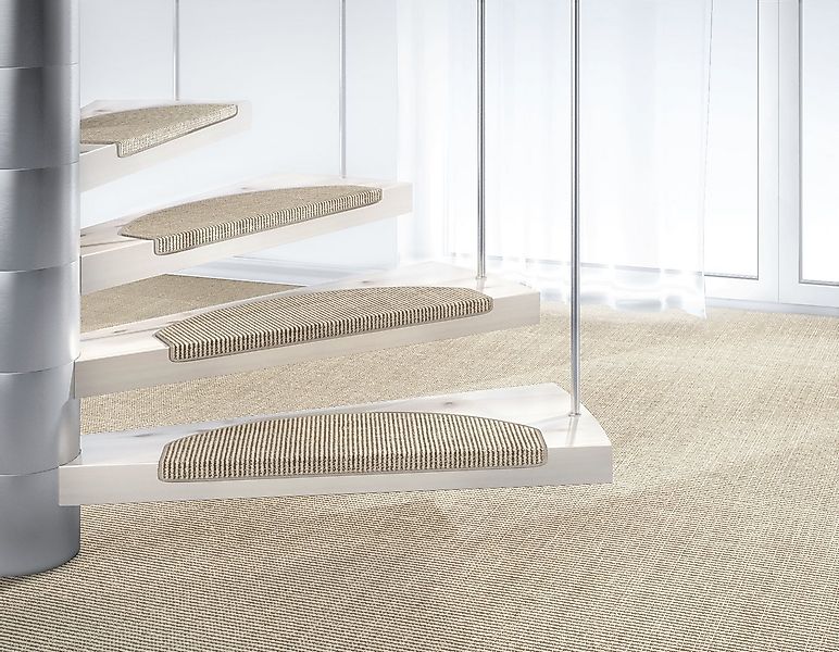 Dekowe Stufenmatte Mara S2, halbrund, Höhe: 5 mm, 100% Sisal, große Farbaus günstig online kaufen