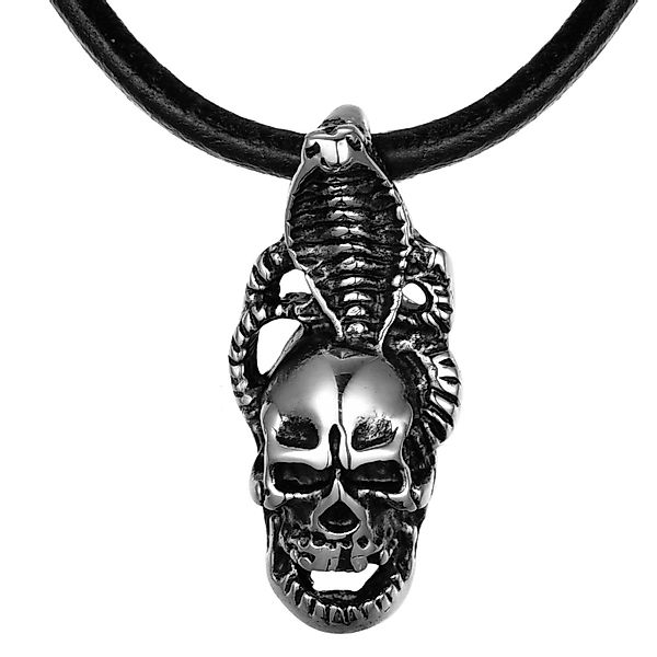 DonDon Kette mit Anhänger Lederkette Halskette günstig online kaufen