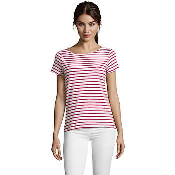 Sols  T-Shirt Camiseta de mujer a rayas-100% algodón peinado Ringspun günstig online kaufen