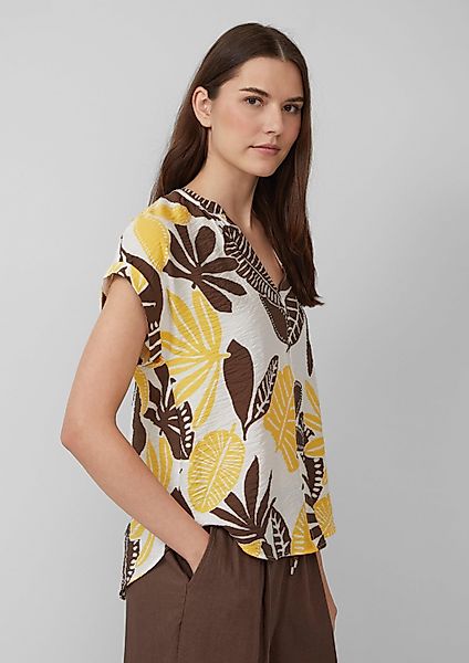 s.Oliver Kurzarmbluse Bluse Strukturierte Bluse mit günstig online kaufen
