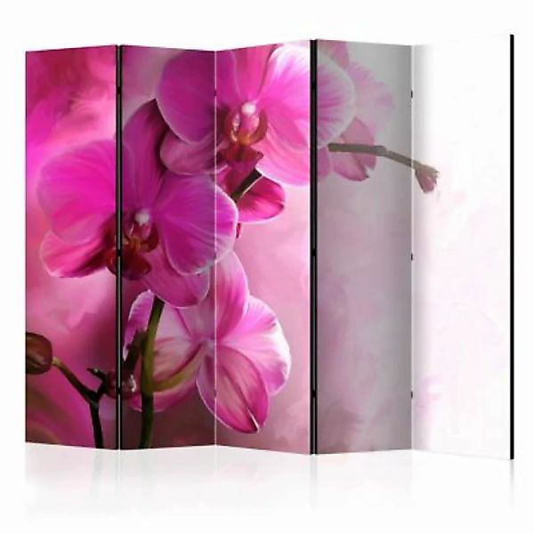 artgeist Paravent Pink Orchid II [Room Dividers] rosa/grün Gr. 225 x 172 günstig online kaufen