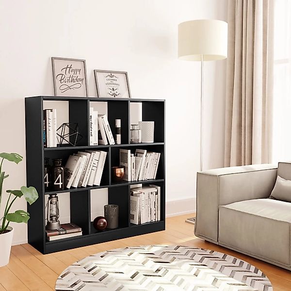 VidaXL Bücherregal Schwarz 97,5x29,5x100 cm Holzwerkstoff günstig online kaufen