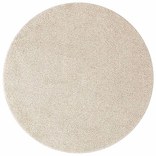 vidaXL Anti-Rutsch Shaggy Teppich Creme 160 x 160 cm PP 4019789 günstig online kaufen
