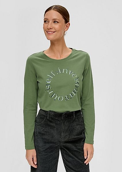 s.Oliver Langarmshirt T-Shirt Longsleeve mit Statement-Print günstig online kaufen
