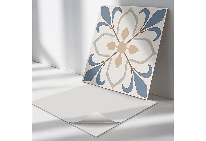 Tulup Wandtattoo Fliesensticker Blumenmuster mit Blättern Fliesen Aufkleber günstig online kaufen