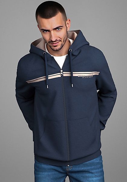 Bruno Banani Sweatjacke, moderner Brustprint günstig online kaufen