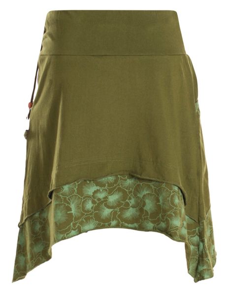 Vishes Minirock Damen Baumwolle A-Linie Blumen-Muster günstig online kaufen