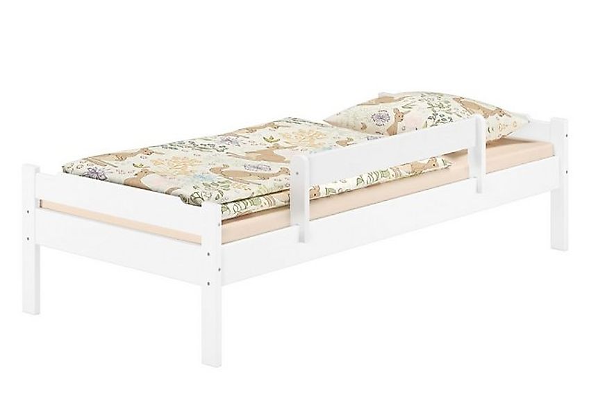 ERST-HOLZ Bett Einzelbett Bettrahmen 90 x 200 Kiefer Weiß Massiv, Kieferwas günstig online kaufen