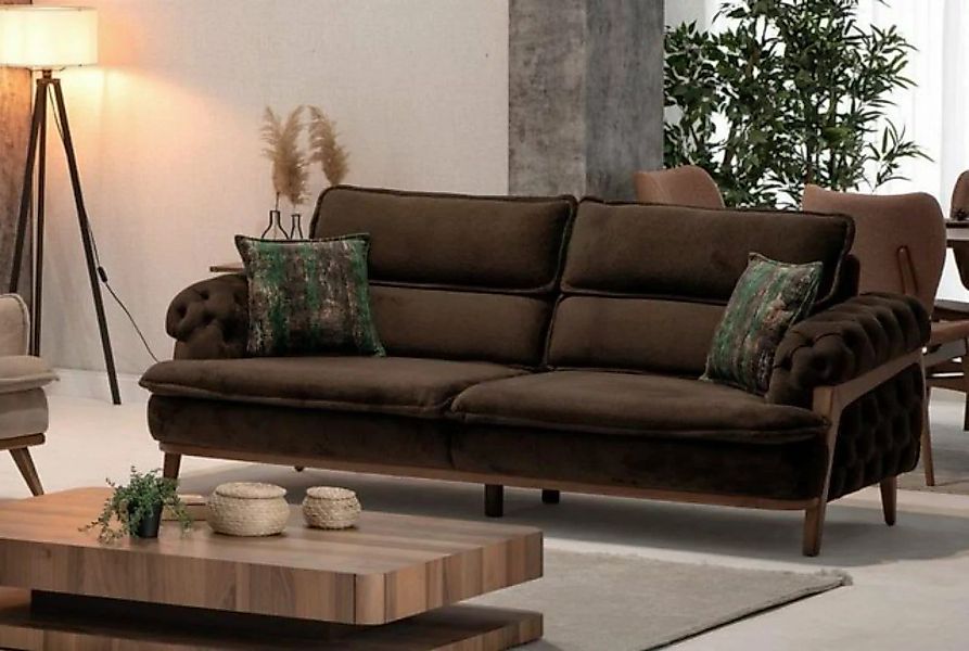 JVmoebel Sofa italienischer Stil Dreisitzer Sofa Wohnlandschaft Textilsofa günstig online kaufen