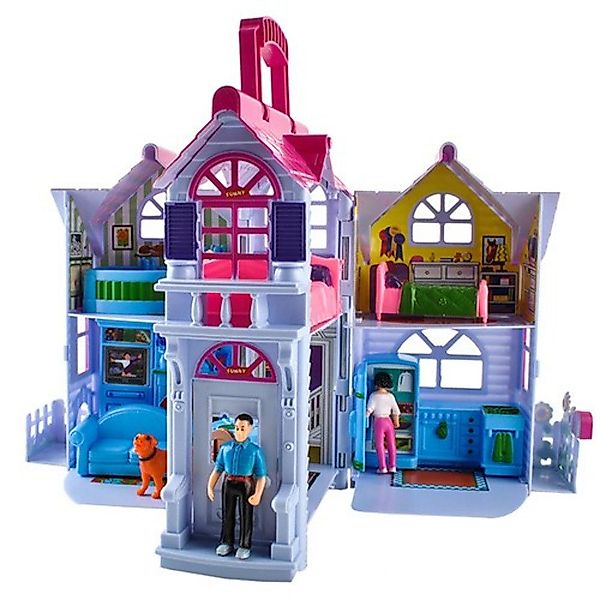 KRUZZEL Puppenhaus Spielhaus Puppenhaus, (Spar-Set, 1-tlg., günstig online kaufen