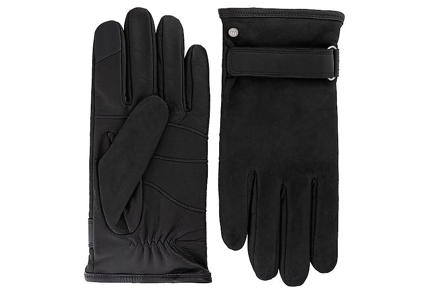 Roeckl Lederhandschuhe BREGENZ Velourshandschuhe mit Klettverschluss günstig online kaufen