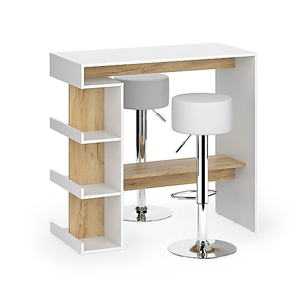 Vicco Bartisch Dana, Weiß/Goldkraft Eiche, 108 günstig online kaufen