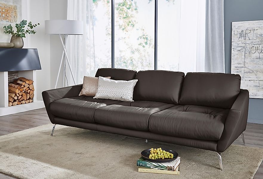 W.SCHILLIG Big-Sofa "softy", mit dekorativer Heftung im Sitz, Füße Chrom gl günstig online kaufen