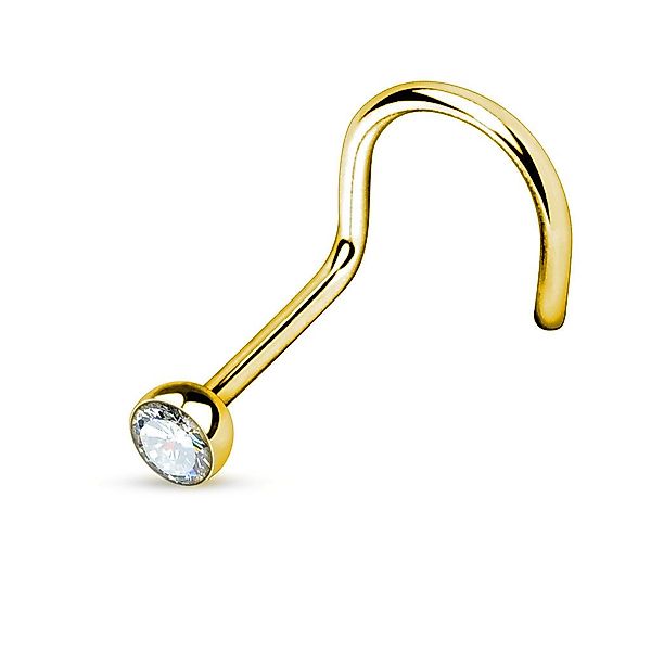 viva-adorno Nasenpiercing 1,0mm Nasenstecker Titan gebogen günstig online kaufen