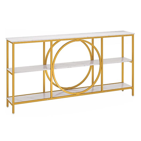 COSTWAY Konsolentisch, 180cm, schmal, 3 Ebenen günstig online kaufen