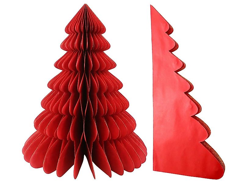 Hoff Dekofigur Honeycomb rot Dekobaum Papier 45cm (1 Stück) günstig online kaufen