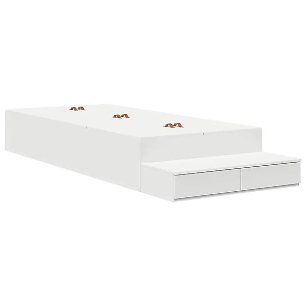 vidaXL Stauraumbett Weiß 90 cm Holzwerkstoff 3335605 günstig online kaufen