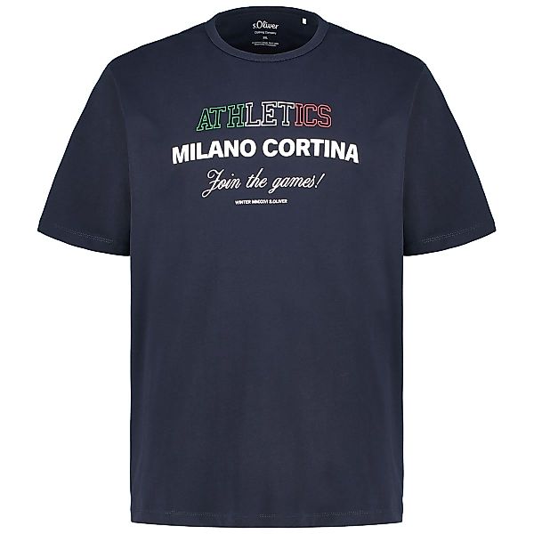 s.Oliver T-Shirt mit Print Farbe dunkelblau Größe: 5XL günstig online kaufen