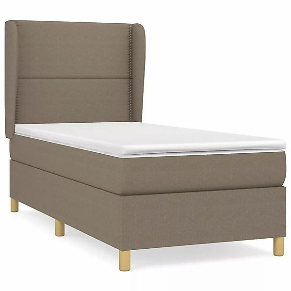 vidaXL Boxspringbett mit Matratze Taupe 100x200 cm Stoff1366891 günstig online kaufen