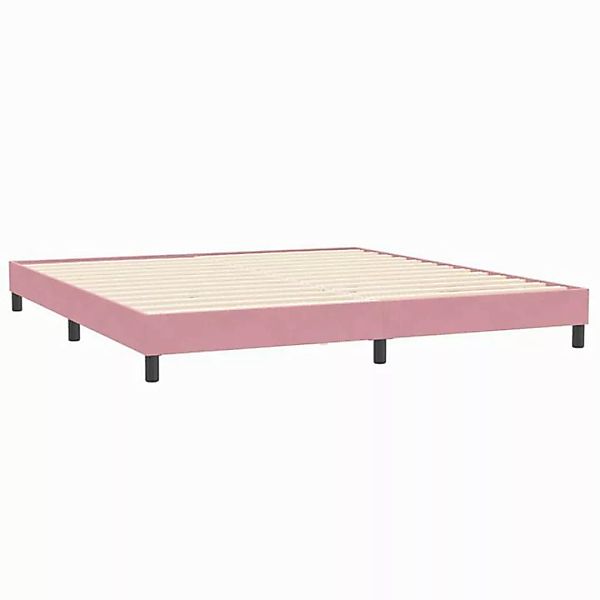 vidaXL Bett Bettgestell ohne Matratze Rosa 200x220 cm Samt günstig online kaufen