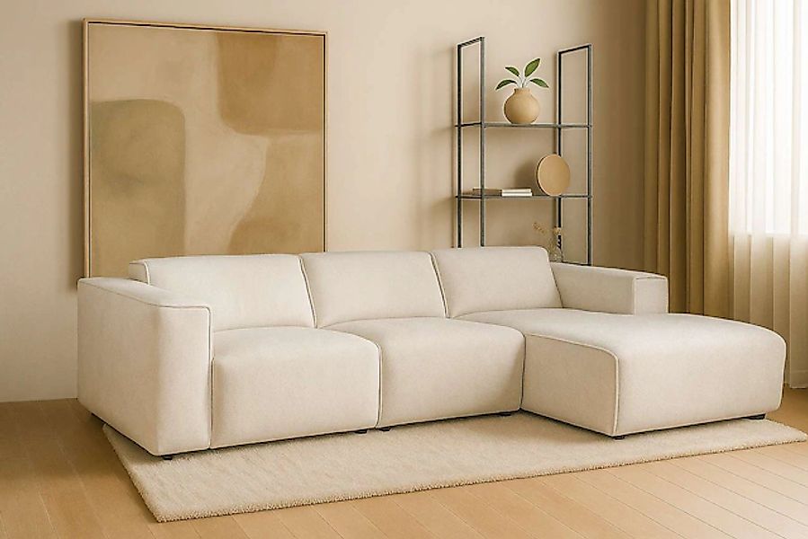 Home affaire Ecksofa »Noord mit Kedernaht, Breite 281 cm, L-Form« Cord, Str günstig online kaufen