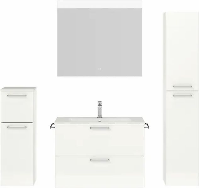 nobilia® Badmöbel-Set »Tolvina« vormontiert, mit Soft-Close, 4 Stk. tlg. günstig online kaufen