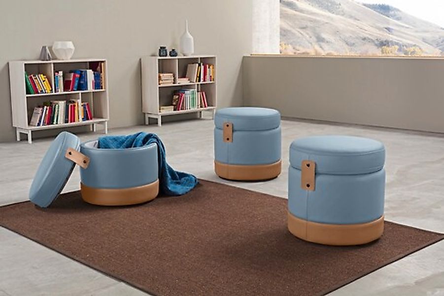 Egoitaliano Hocker »Tonder, Designhocker als Blickfang mit tollen Details«, günstig online kaufen