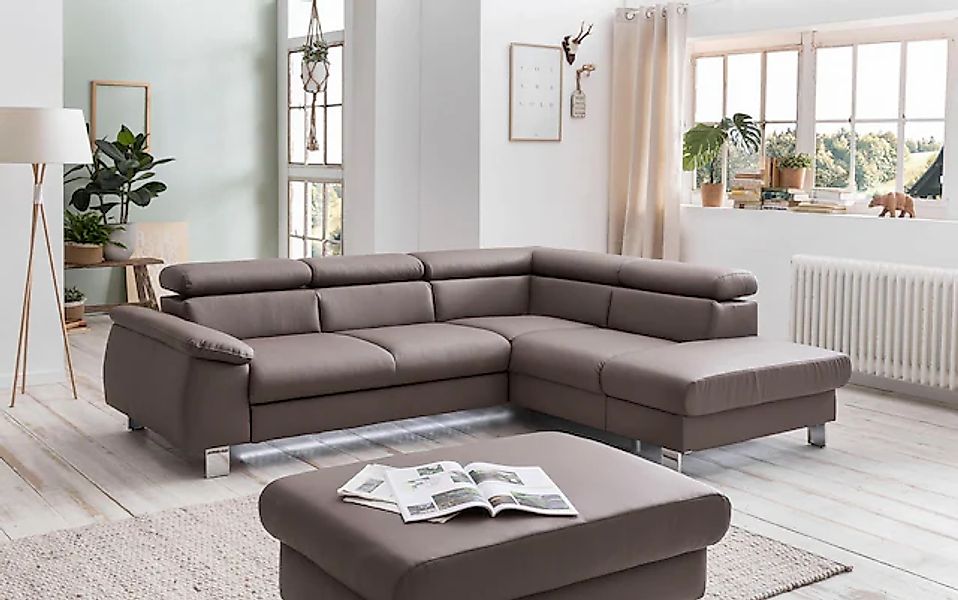 COTTA Polstergarnitur »Komaris L-Form, B: 249 bzw. 100 cm (Set: Ecksofa & H günstig online kaufen