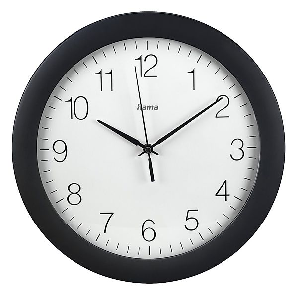 Hama Wanduhr DCF-Funkwanduhr PG-300, schwarz, analog günstig online kaufen
