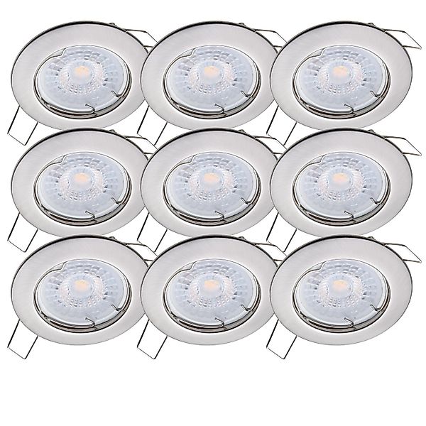 Oktaplex 9er Set Einbauspot Sedan Stufenlos Dimmbar Neutralweiß 4000K 370lm günstig online kaufen