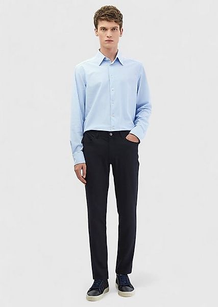 RAMSEY Chinohose Marineblau Weben Slim Fit Freizeithose günstig online kaufen